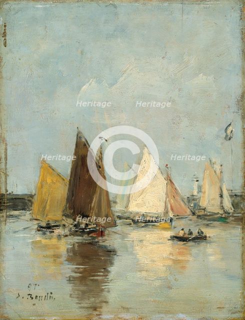 'The return of the boats', 1897. Creator: Eugene Louis Boudin.