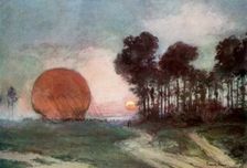 The Return of the Balloon Artois, France, 10 June 1915, (1926). Artist: Francois Flameng