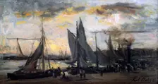 The Return of the Fishermen late 19th century. Artist: Karl Daubigny