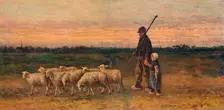 The Return of the Flock c1899. Artist: Jozef Israels