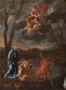 The Return of the Holy Family to Nazareth, c. 1627. Creator: Nicolas Poussin (French, 1594-1665)