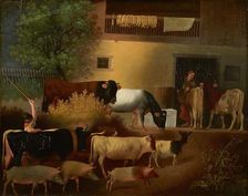 The return of the herd, 1844. Creator: Michael Neder