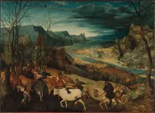 The Return of the Herd (Autumn), 1565. Creator: Bruegel (Brueghel); Pieter; the Elder (ca 1525-1569)