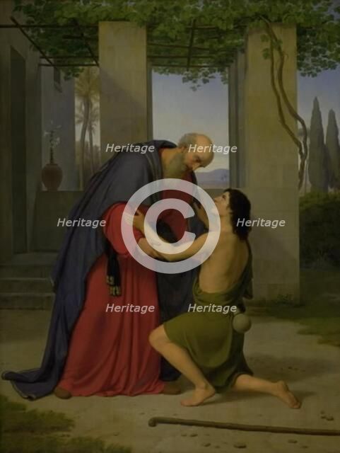 The return of the prodigal son, 1843. Creator: Adam August Müller.