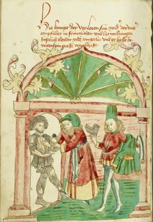 The Return of the Prodigal Son; Barlaam und Josaphat, 1469. Creators: Hans Schilling, Diebolt Lauber