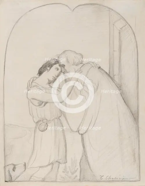 The Return Of The Prodigal Son (Le Retour De L'Enfant Prodigue), c1835. Creator: Theodore Chasseriau.