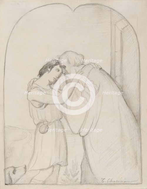 The Return Of The Prodigal Son (Le Retour De L'Enfant Prodigue), c1835. Creator: Theodore Chasseriau.