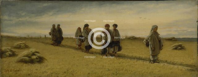 The Return of the Reapers from the Field in the Ryazan province, 1874. Artist: Perov, Vasili Grigoryevich (1834-1882)