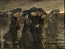 The return of the workers (La rentrée des ouvrières), 1903. Creator: Steinlen, Théophile Alexandre (1859-1923)