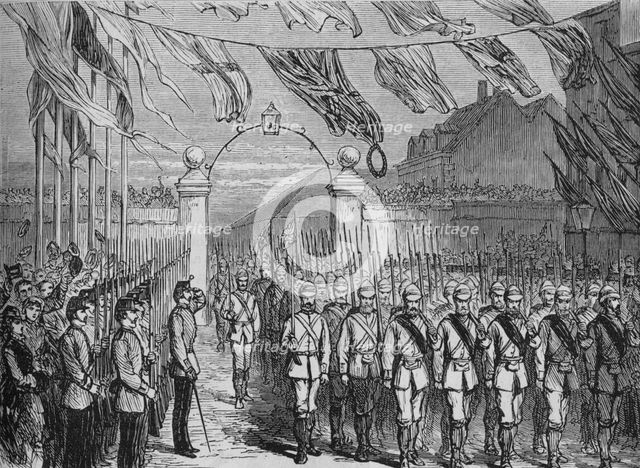 'The Return of the Troops from Ashantee', c1880. Artist: Unknown.