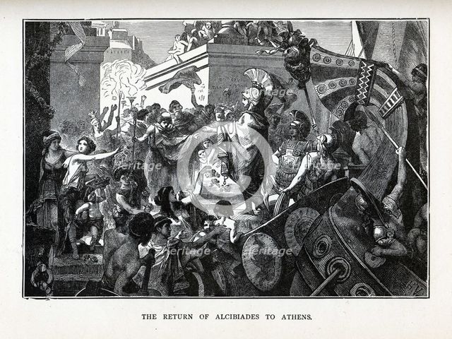 The Return of Alcibiades to Athens, 1882. Artist: Vogel, Hermann (1854-1921)