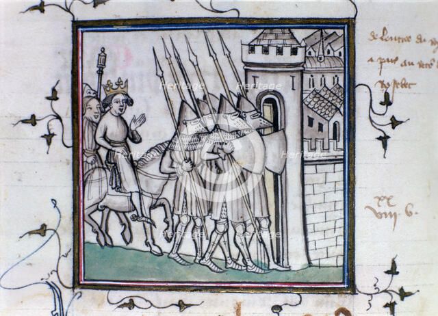 The return of Charles VI of France after the Battle of Rosbecque, 1382, (14th-15th century). Artist: Unknown