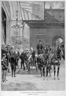 The return of Felix Faure, President of France, to Paris, after his visit to Russia, 1897. Creator: F Meaulle