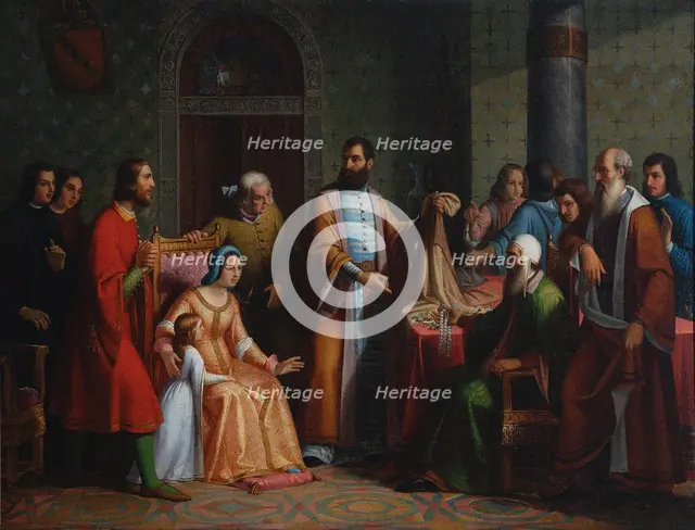 The Return of Marco Polo, after 1848. Creator: Gavagnin; Leonardo (1809-1887).