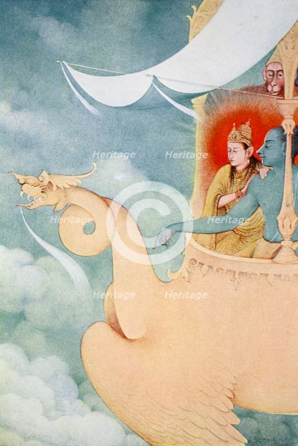 The return of Rama, 1913.  Creator: K Venkatappa.