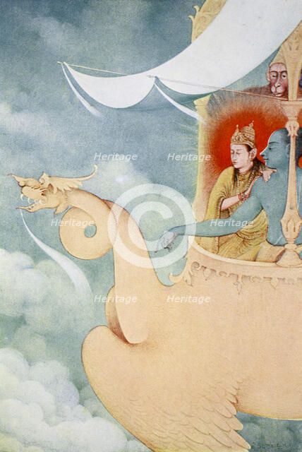 The return of Rama, 1913.  Artist: K Venkatappa