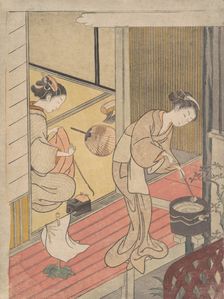 The Returning Sails of the Towel Rack, ca. 1766., ca. 1766. Creator: Suzuki Harunobu