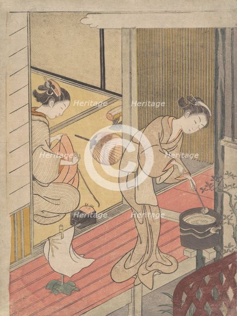 The Returning Sails of the Towel Rack, ca. 1766., ca. 1766. Creator: Suzuki Harunobu.