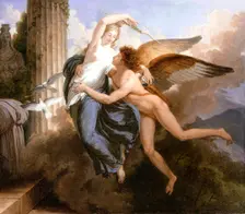The Reunion of Cupid and Psyche, between c1789 and c1792. Creator: Jean-Pierre Saint-Ours