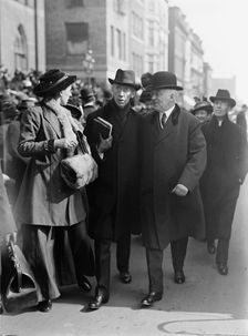 The Rev. Dr. G. Campbell Morgan of England - Center, 1914. Creator: Harris & Ewing