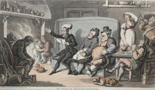 The Rev. Dr. Syntax Reading his Tour. Creator: Thomas Rowlandson (British, 1756-1827)
