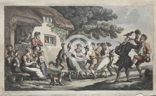 The Rev. Dr. Syntax Rural Sport, 1813. Creator: Thomas Rowlandson (British, 1756-1827).