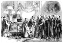 The Revolution in Naples - Garibaldi at the Shrine of the Virgin of Piedigrotta on the 8th..., 1860. Creator: W Thomas