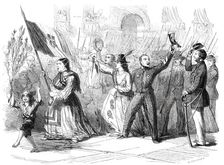 The Revolution in Naples - street scene in Naples the day after the arrival of Garibaldi..., 1860. Creator: W Thomas