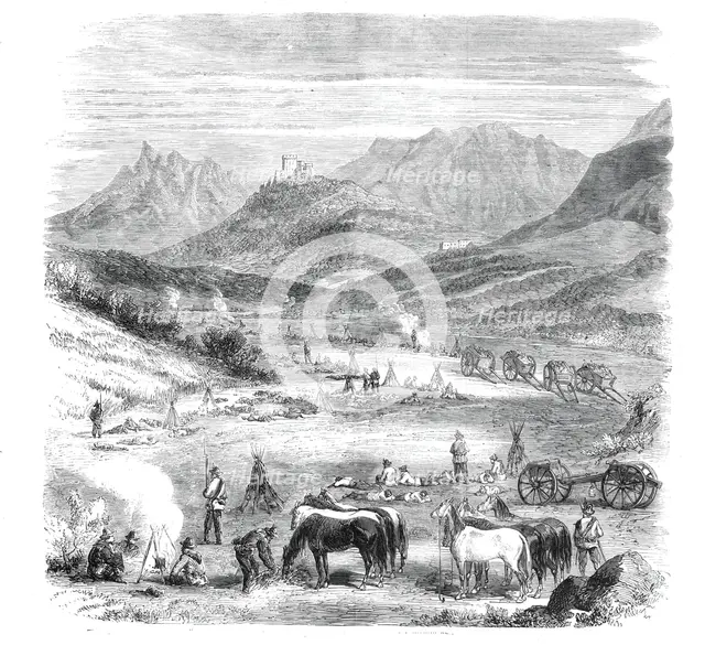 The Revolution in Sicily - "Our First Bivouac at sunrise, near Villafrati" - from a sketch..., 1860. Creator: Unknown.