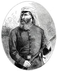 The Revolution in Sicily - Colonel Peard, "Garibaldi's Englishman" - from a sketch by T. Nast, 1860. Creator: Unknown