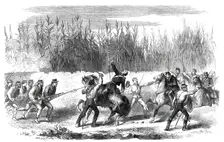 The Revolution in Sicily - Garibaldi cutting down the captain of the Neapolitan cavalry... 1860. Creator: Unknown