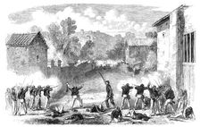 The Revolution in Sicily - Sicilian skirmishers attacking the advanced posts of the..., 1860. Creator: Unknown