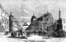 The Revolution in Sicily - the Cathedral and Square of the Elephant, Catania, 1860. Creator: Unknown