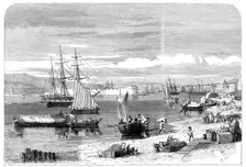 The Revolution in Sicily - the people relanding with their chattels at Messina..., 1860. Creator: Richard Principal Leitch