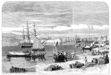 The Revolution in Sicily - the people relanding with their chattels at Messina..., 1860. Creator: Richard Principal Leitch