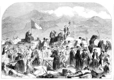 The Revolution in Sicily - the Sicilians demolishing the Fort of Castellamare at Palermo..., 1860. Creator: Unknown