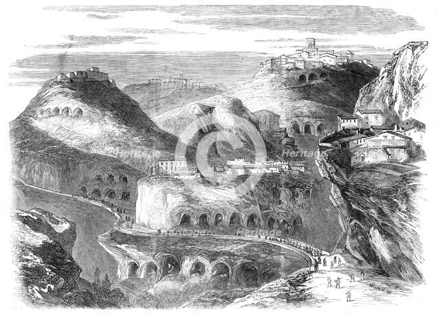 The Revolution in Sicily - View of Castrogiovanni - from a sketch by our special correspondent, 1860 Creator: Unknown.
