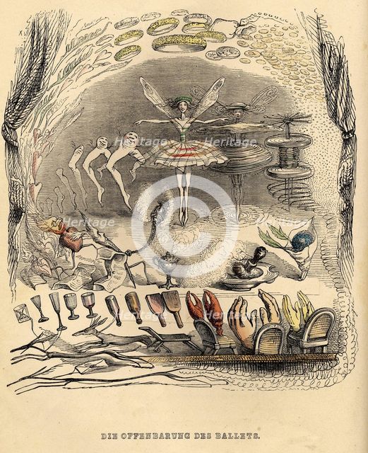 The revelations of Ballet, 1840s. Artist: Grandville, Jean-Jacques (1803-1847)