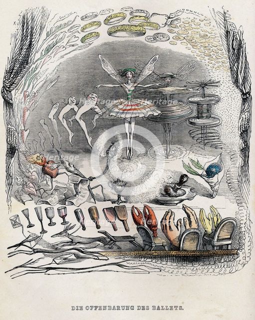 The revelations of Ballet, 1840s.  Creator: Grandville, Jean-Jacques (1803-1847).