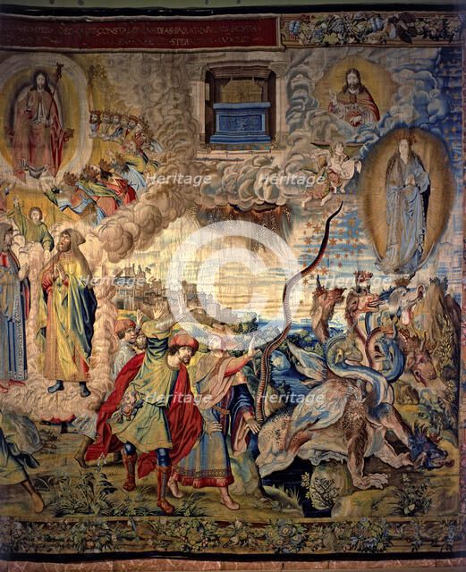 The Revelations', a collection of eight panels woven in Brussels in the sixteenth century. Detail…