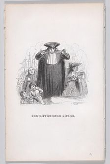 The Reverend Fathers from The Complete Works of Béranger, 1836. Creator: Theodore Maurisset