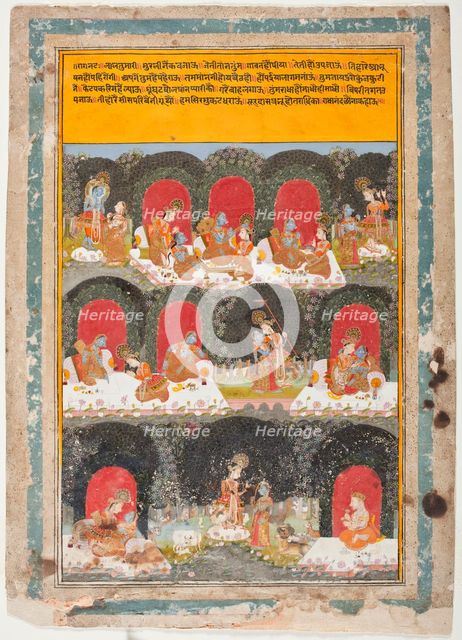 The Reversal of Roles, Episodes from the Krishna Lila (The Play of Krishna)..., c1725. Creator: Unknown.