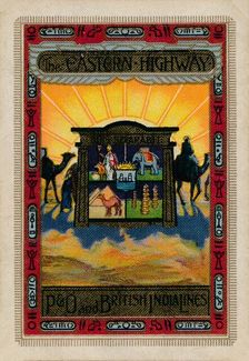 The reverse of a playing card produced for P&O and British India Lines, 1925