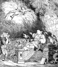 The Reviewer's Cave 1765.Artist: Mortimer