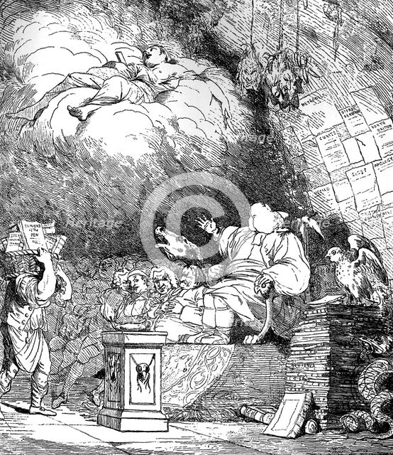 'The Reviewer's Cave', 1765.Artist: Mortimer
