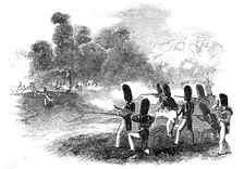 The Review - a skirmishing party, 1845. Creator: Unknown