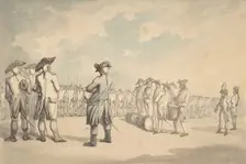 The Review, ca. 1800. Creator: Thomas Rowlandson