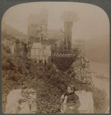 The Rheinstein, most picturesque of Rhenish Castles - N. from S. wall of bastion, Germany 1902. Creator: Underwood & Underwood