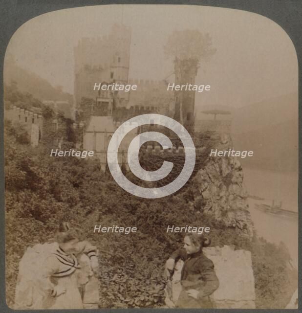 'The Rheinstein, most picturesque of Rhenish Castles - N. from S. wall of bastion, Germany', 1902. Creator: Underwood & Underwood.