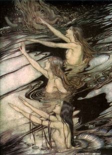 The Rhine Maidens, from Siegfried and The Twilight of the Gods by Richard Wagner, 1911.Artist: Arthur Rackham